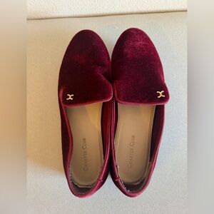 Charter Club Women's Burgundy Velvet Loafers